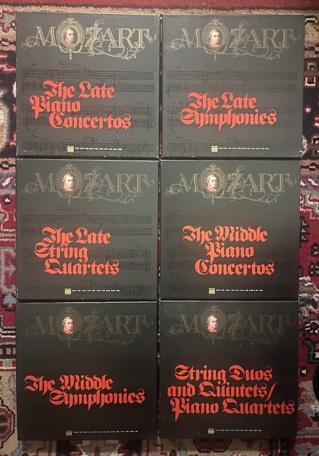 Mozart 6 Box Collection Vinyl LP Box Sets 1-3 & 5-7 Great Condition See Pics