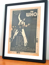 THE WHO Original framed promo ad poster. 1971. Frame size 53cm x 43cm  picture