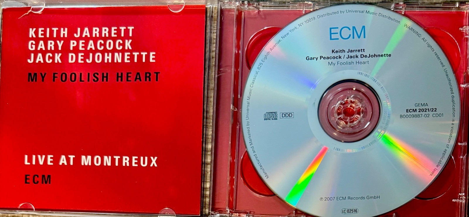 My Foolish Heart by Jarrett, Keith / Peacock, Gary / Dejohnette, Jack (CD, 2007)