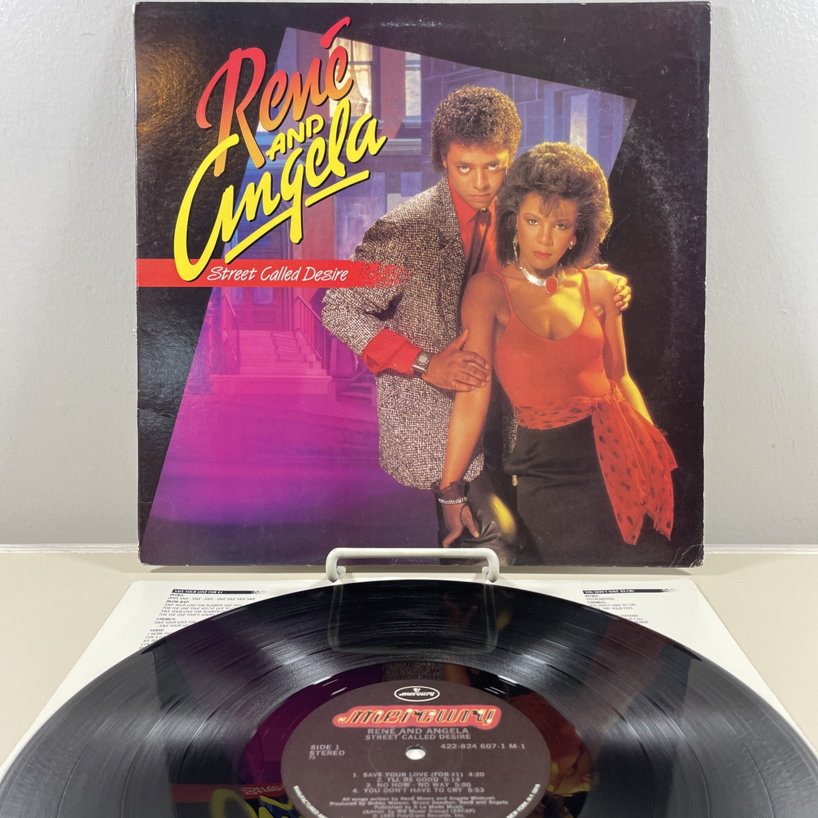 Vintage Rene & Angela Street Called Desire LP 1985 Mercury Funk Soul Vinyl VG+