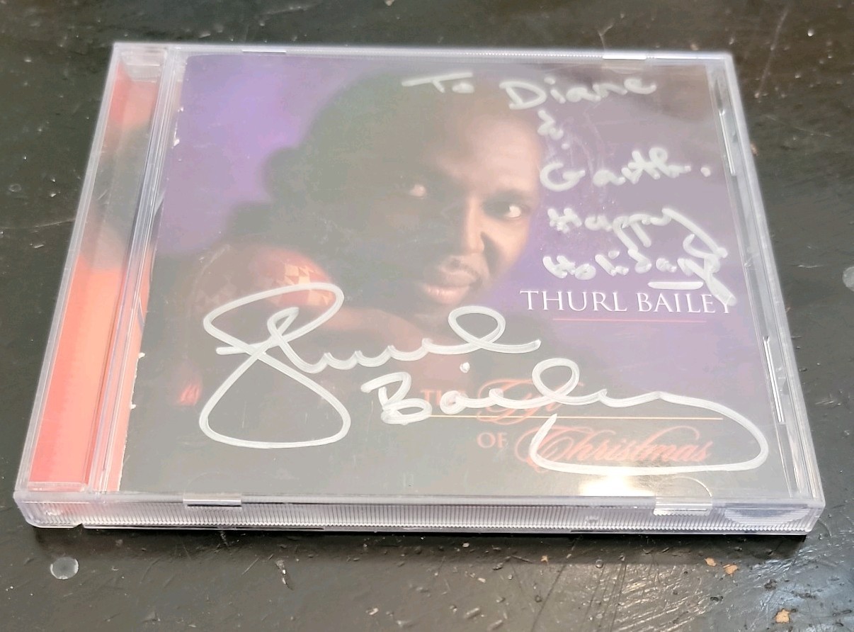 Thurl Bailey The Gift of Christmas CD Album Hand Signed 2001 Funk Soul Holidays
