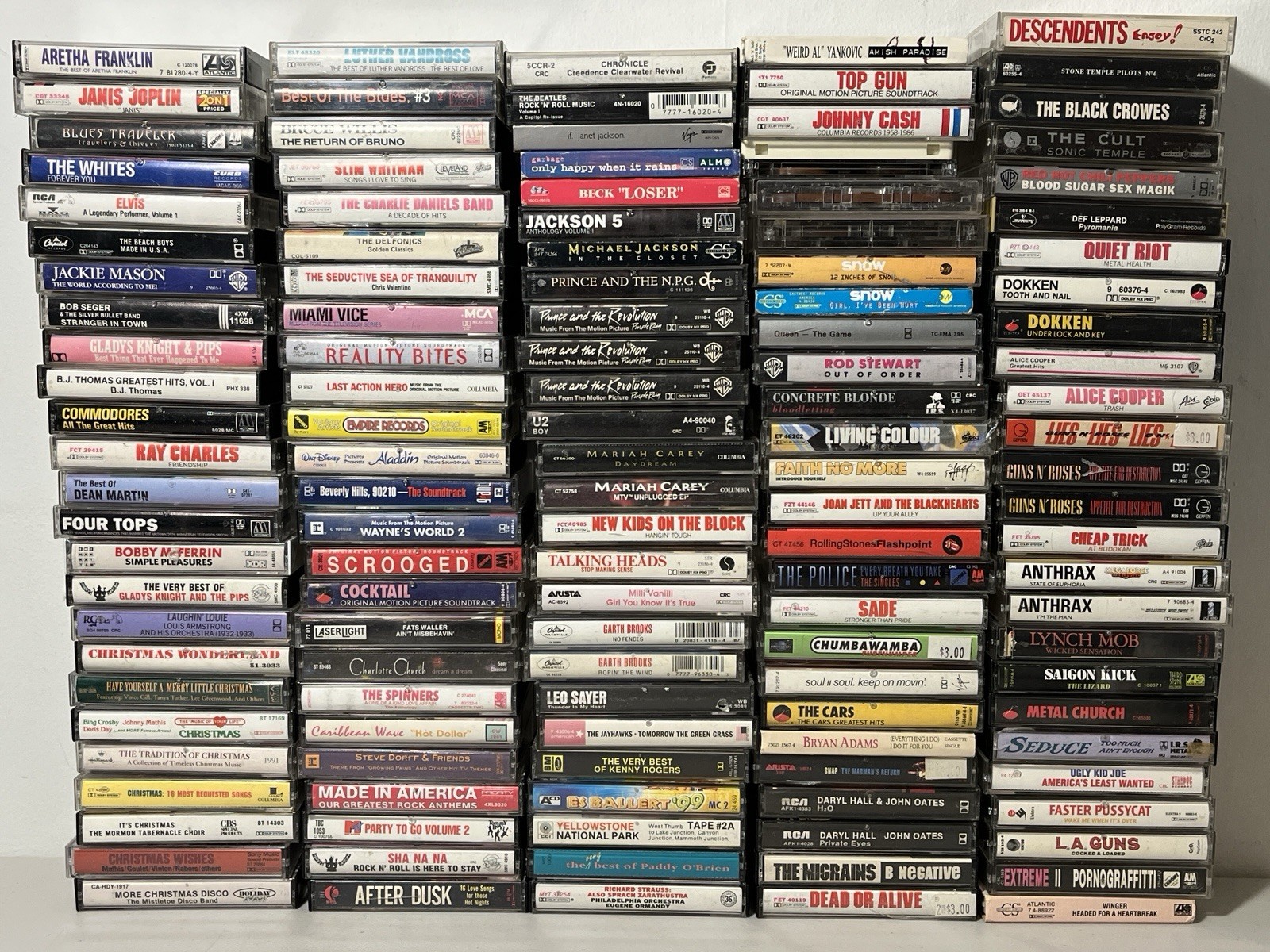 Vintage Cassette Tape Lot 128 Rock Metal Classic Pop Soundtrack 80s 90s ANTHRAX