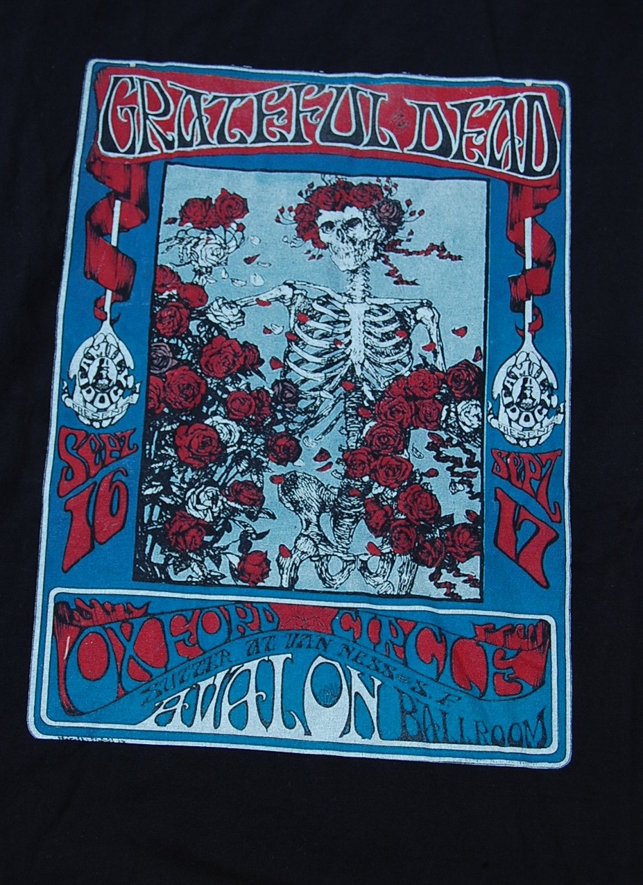 Grateful Dead Skeleton & Roses Avalon Ballroom T-Shirt *Large*