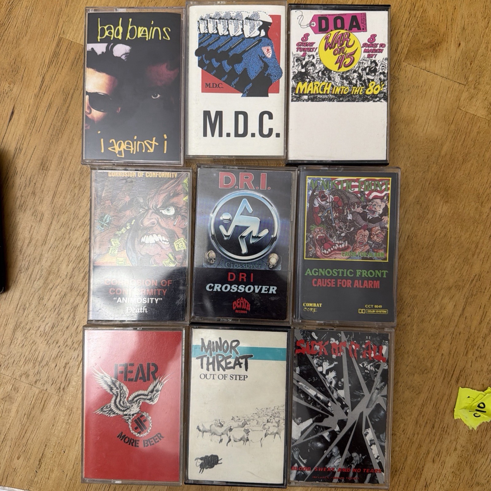 Lot Of 9 Vintage Punk And Hard Core Cassettes