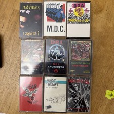 Lot Of 9 Vintage Punk And Hard Core Cassettes picture