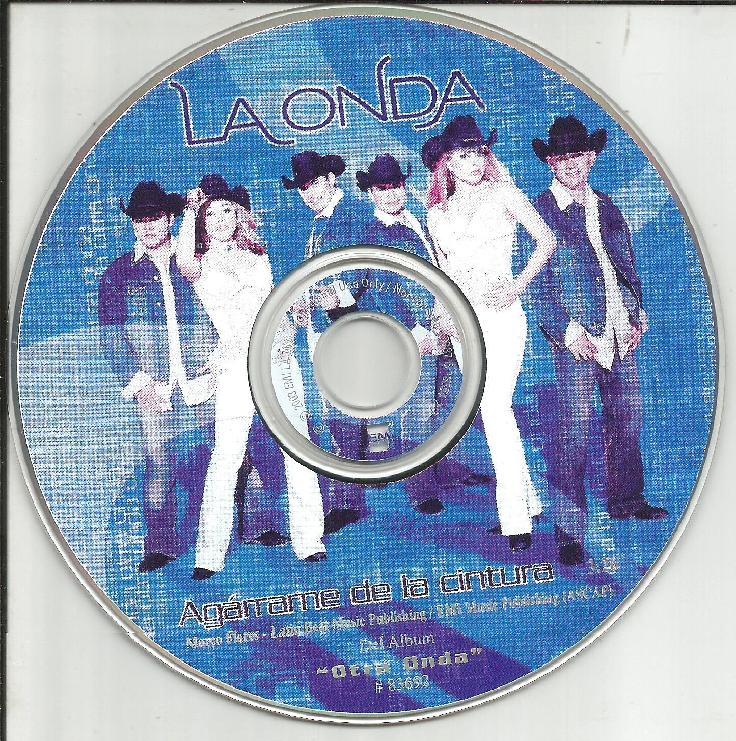 Lidia Avila LA ONDA Agarrame de la cintura PICTURE DISC 2003 PROMO DJ CD single