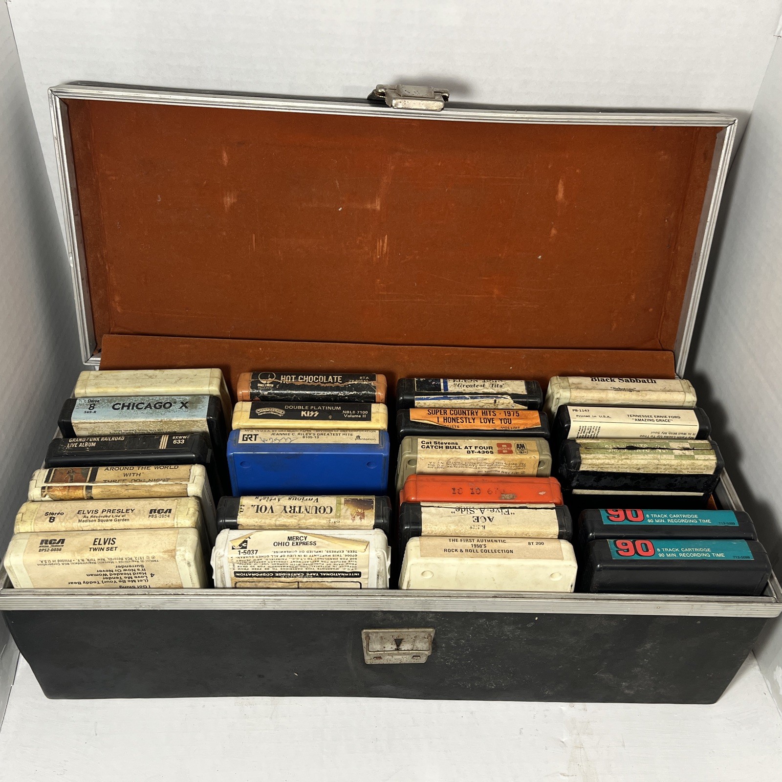 Vintage 1970s 8 Track Lot Of 22 Elvis, Black Sabbath, Chicago X 