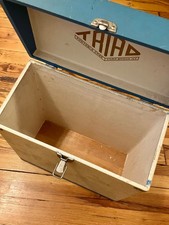 Rare Vintage TRIAD Vinyl Record LP Storage Carrying Case Wood/Tolex DJ The Bronx picture