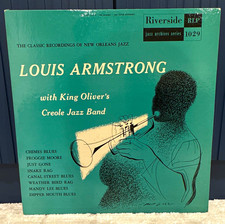 Louis Armstrong & King Oliver's Creole Jazz Band 1953 Vinyl Record. EXCELLENT picture