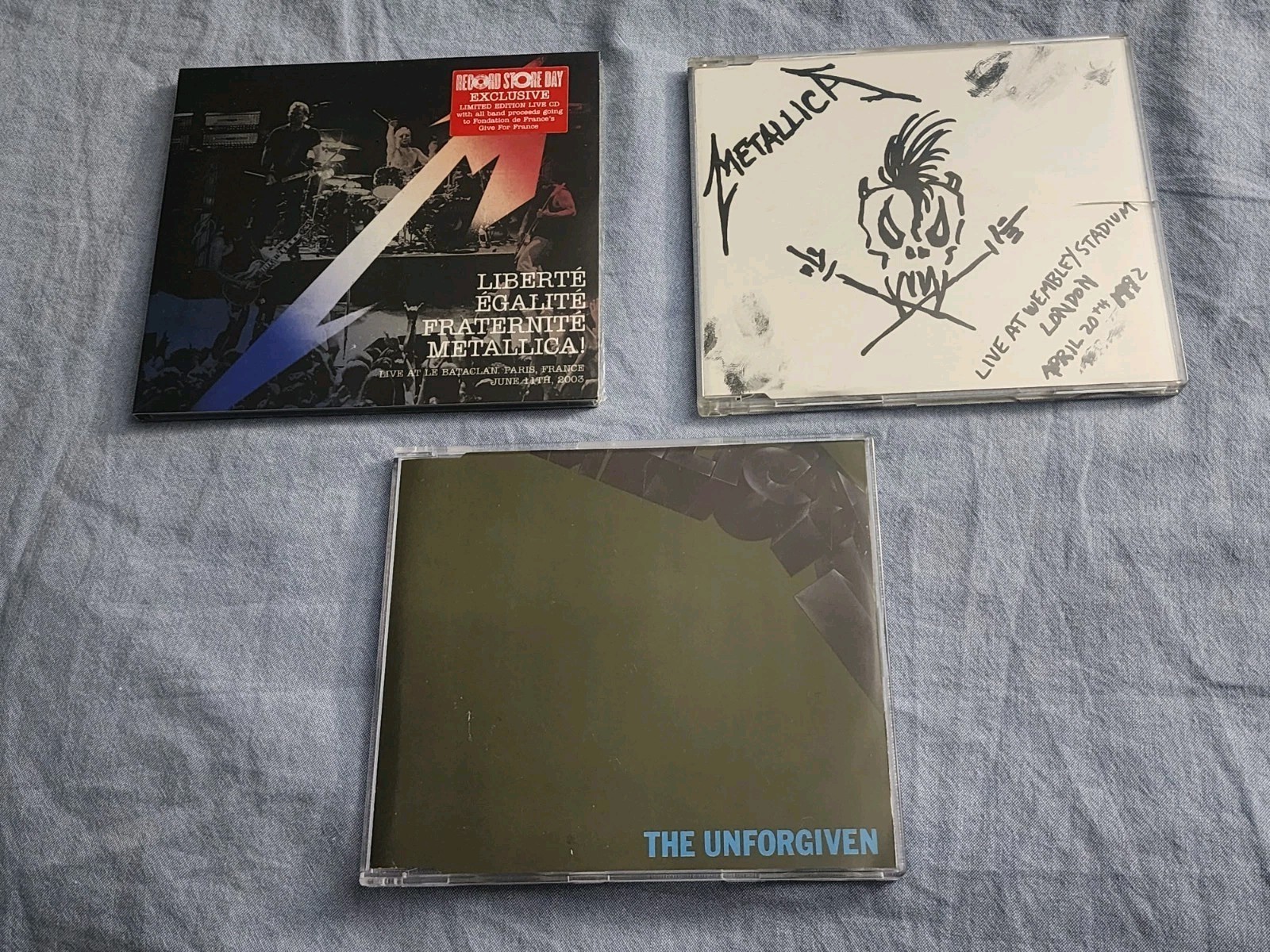 Metallica 3 Cds Lot/ Liberté, Égalité,Fraternité/the Unforgiven/live wembley 