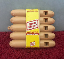 Rare Vintage 1988 Oscar Mayer Wiener 5-Pack Hot Dog Harmonica Whistle picture
