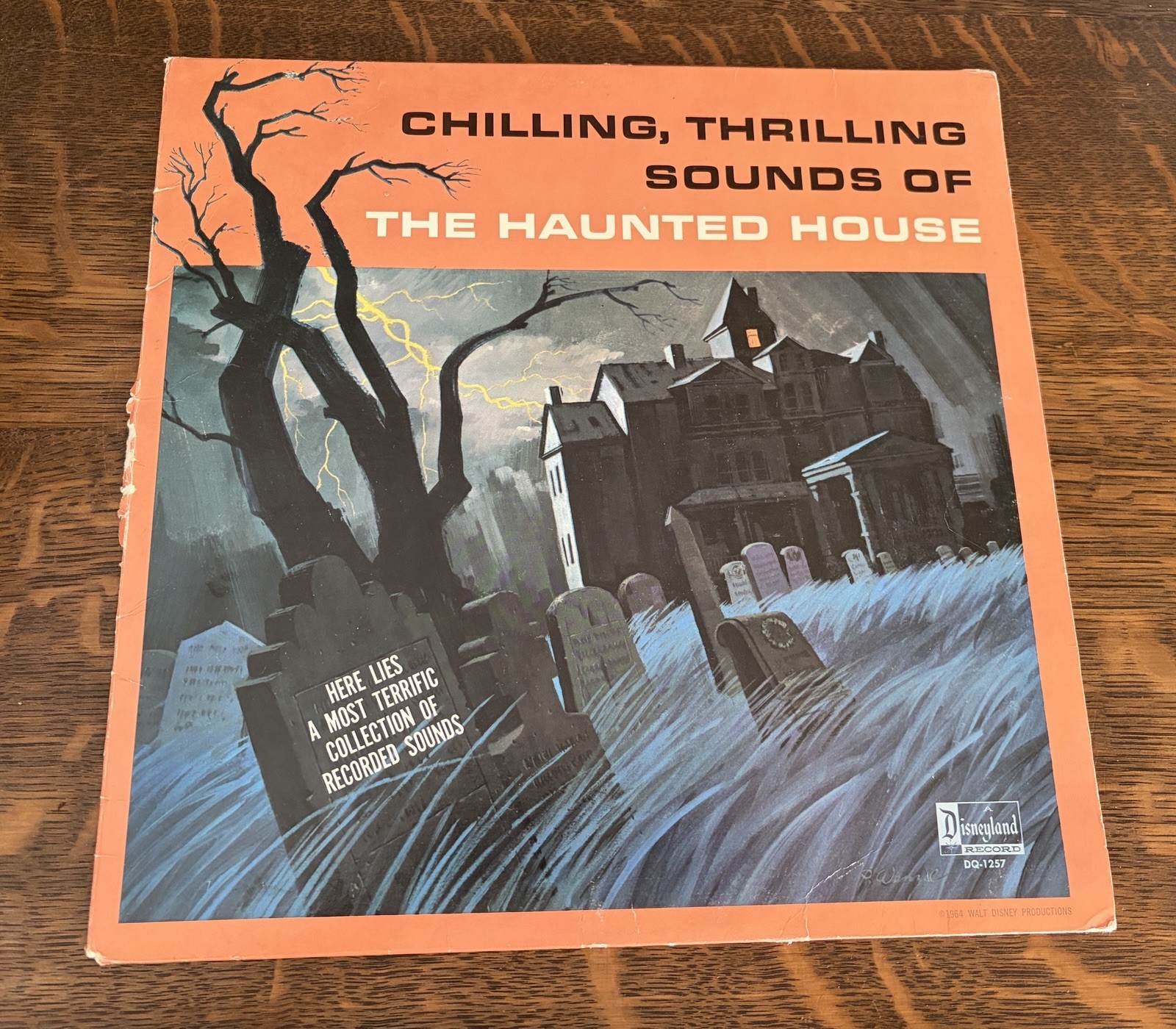 CHILLING THRILLING SOUNDS OF THE HAUNTED HOUSE 1964 LP DISNEYLAND RECORDS