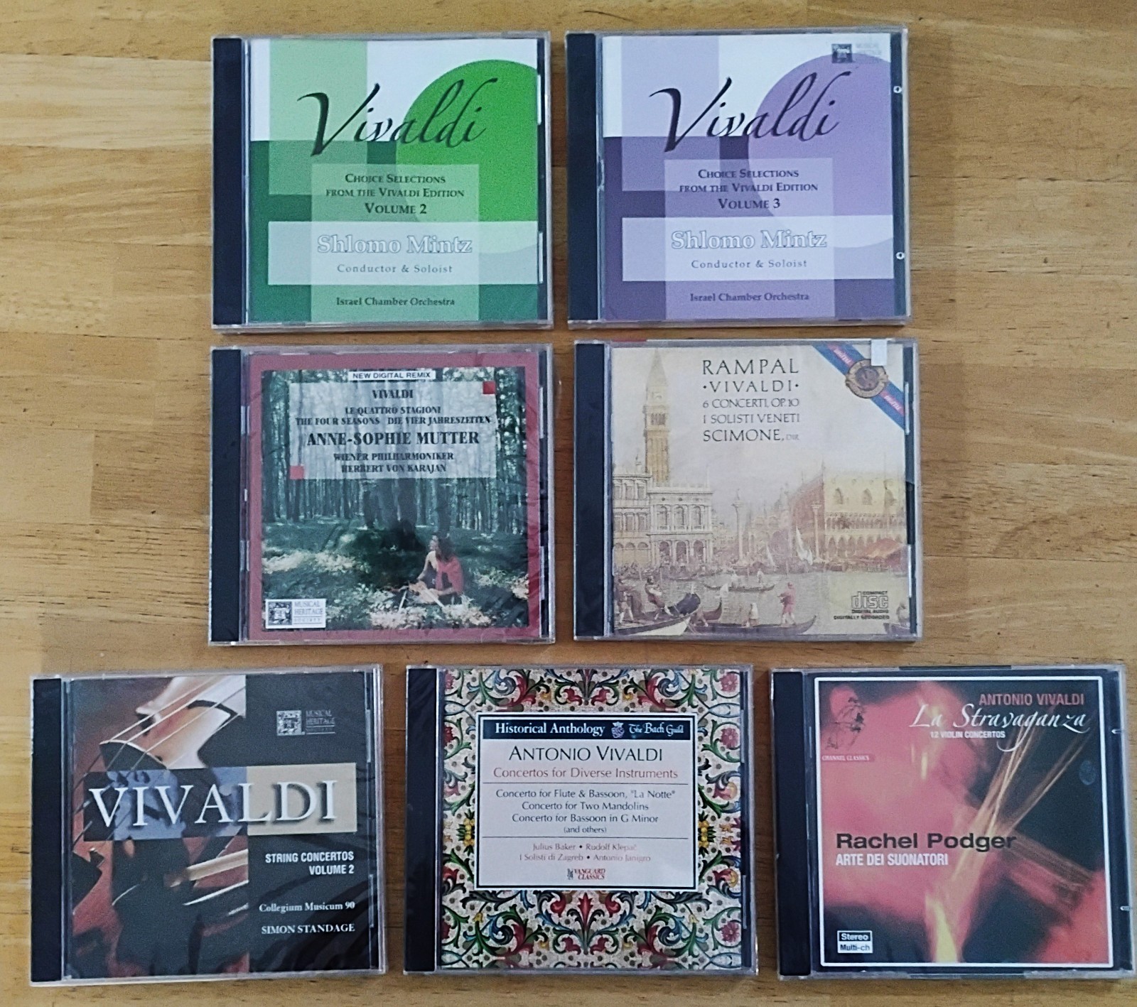All Vivaldi CDs New Sealed Rachel Podger, Simon Standage, Shlomo Mintz, Rampal
