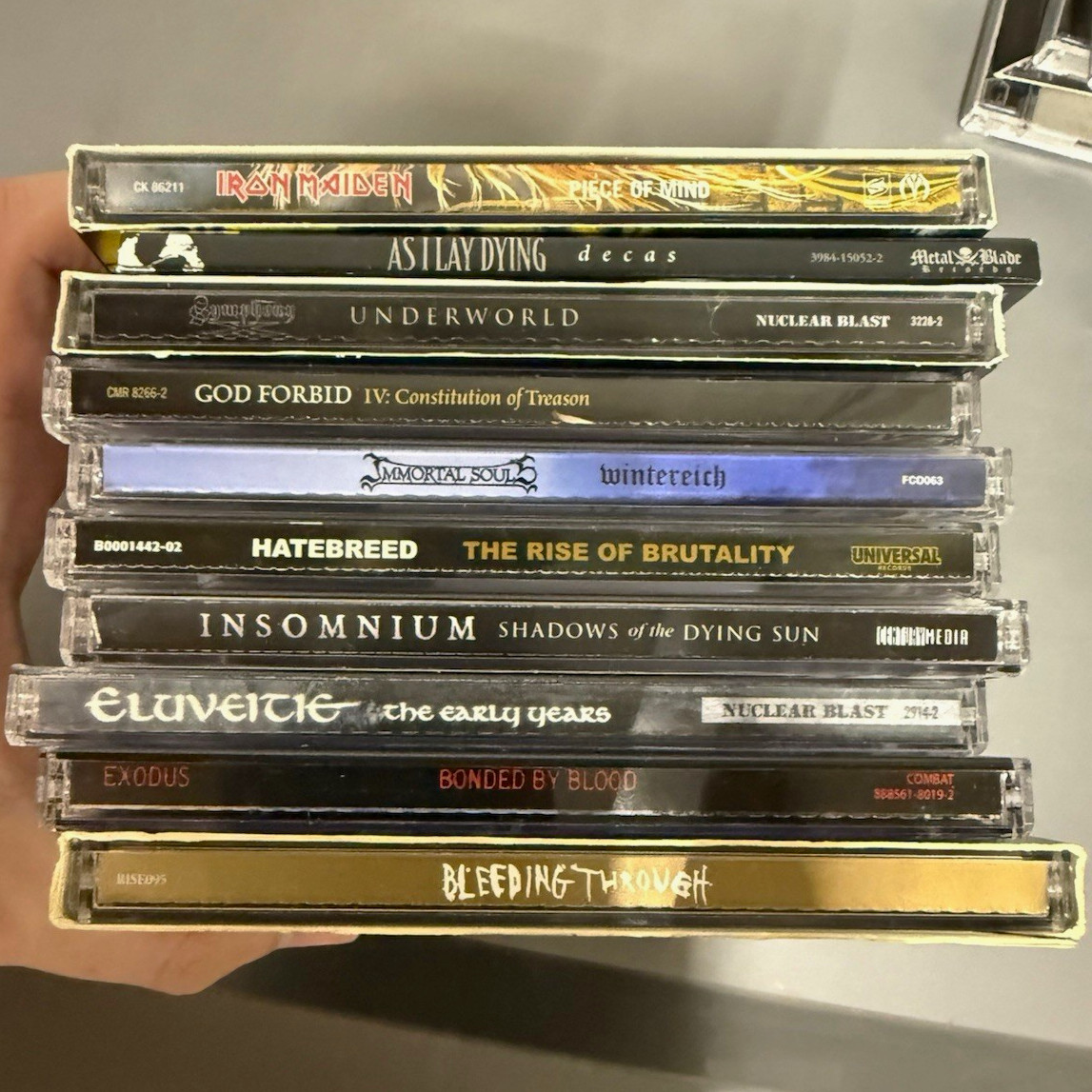 Heavy metal cd lot. Maiden symphony x Hatebreed god forbid immortal souls