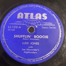 R&B JUMP BLUES Luke Jones - Betty Hall Jones 78 rpm ATLAS 122 Jump The Boogie V picture