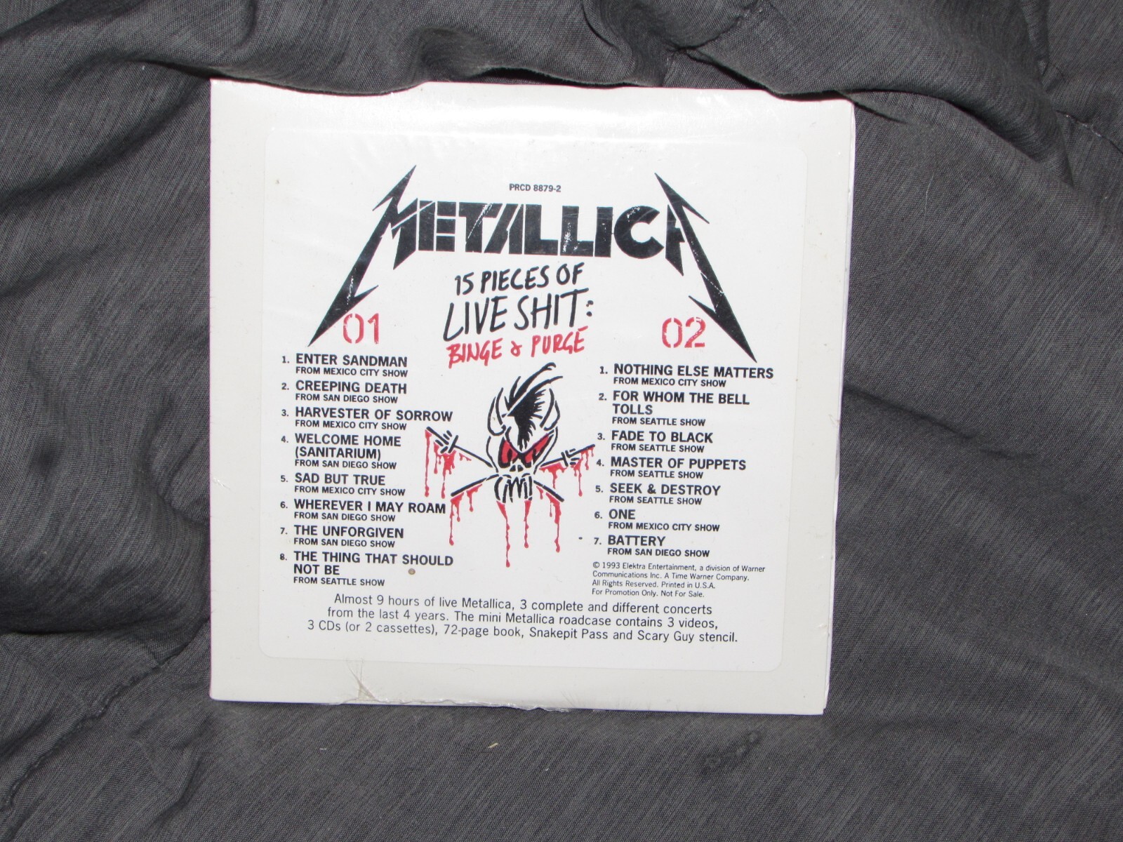 Metallica RARE promo CD 15 Pieces of Live Shit Binge & Purge James Hetfield Kirk