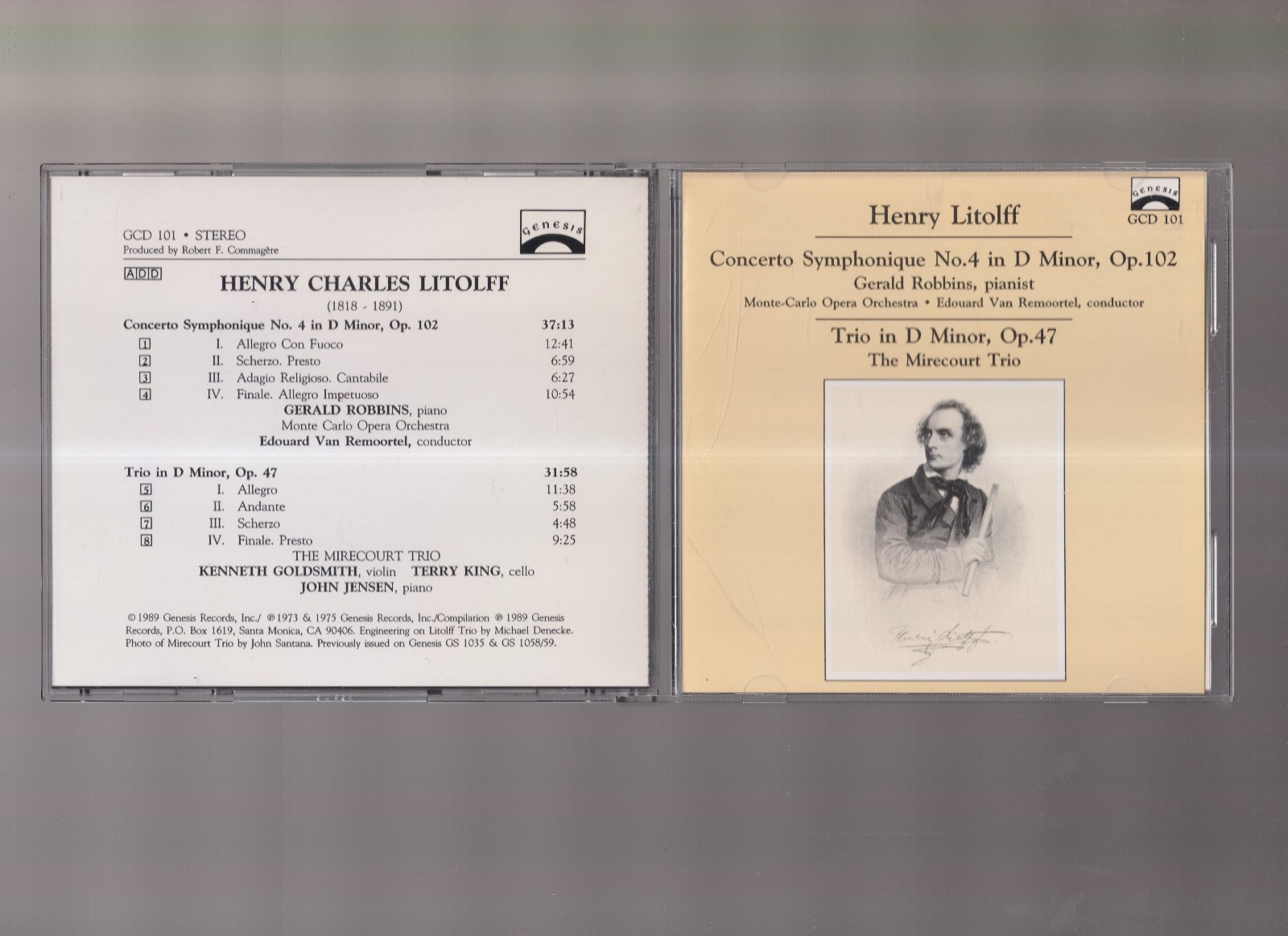 Henry Litolff: Concerto Symphonique No. 4 in D Minor (CD Genesis) #0126AC