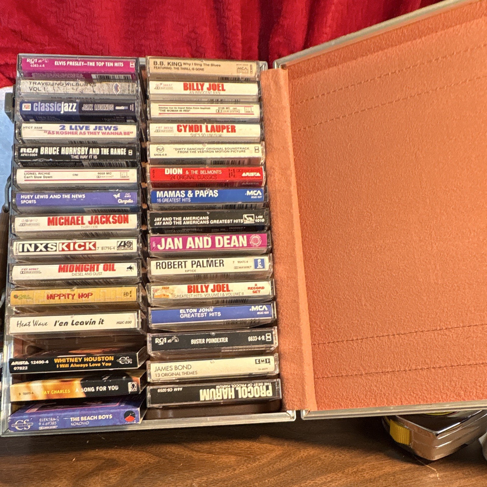 Cassette Tapes And Case 30 Tapes All Classic Rock Case Made In USA Good Conditio