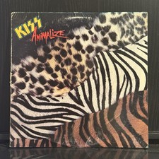 KISS Animalize 1984 Mercury 1st Press PRC STERLING 822495-1 Heaven's On Fire VG+ picture