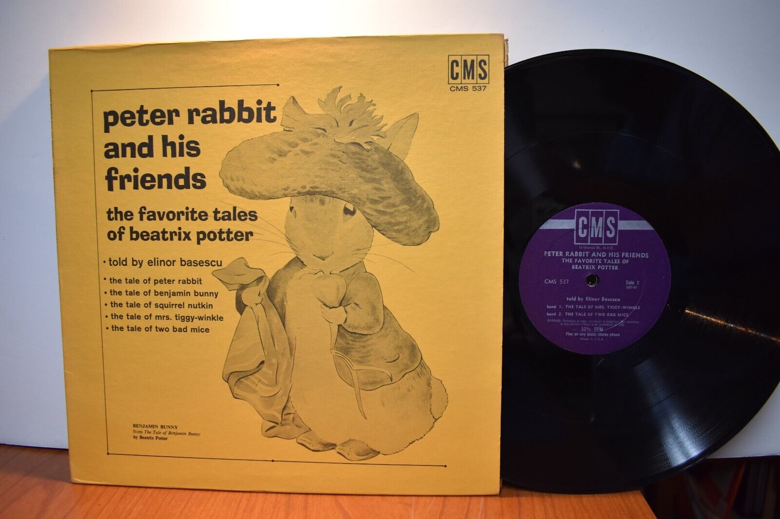 Elinor Basescu Peter Rabbit and his Friends Beatrix Potter LP CMS 537 Mono