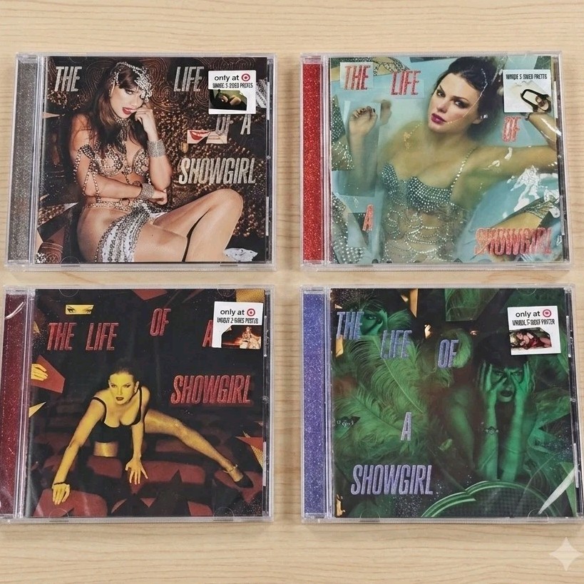 4x Taylor Swift The Life of a Showgirl CD & Posters New Sealed Target Exclusive