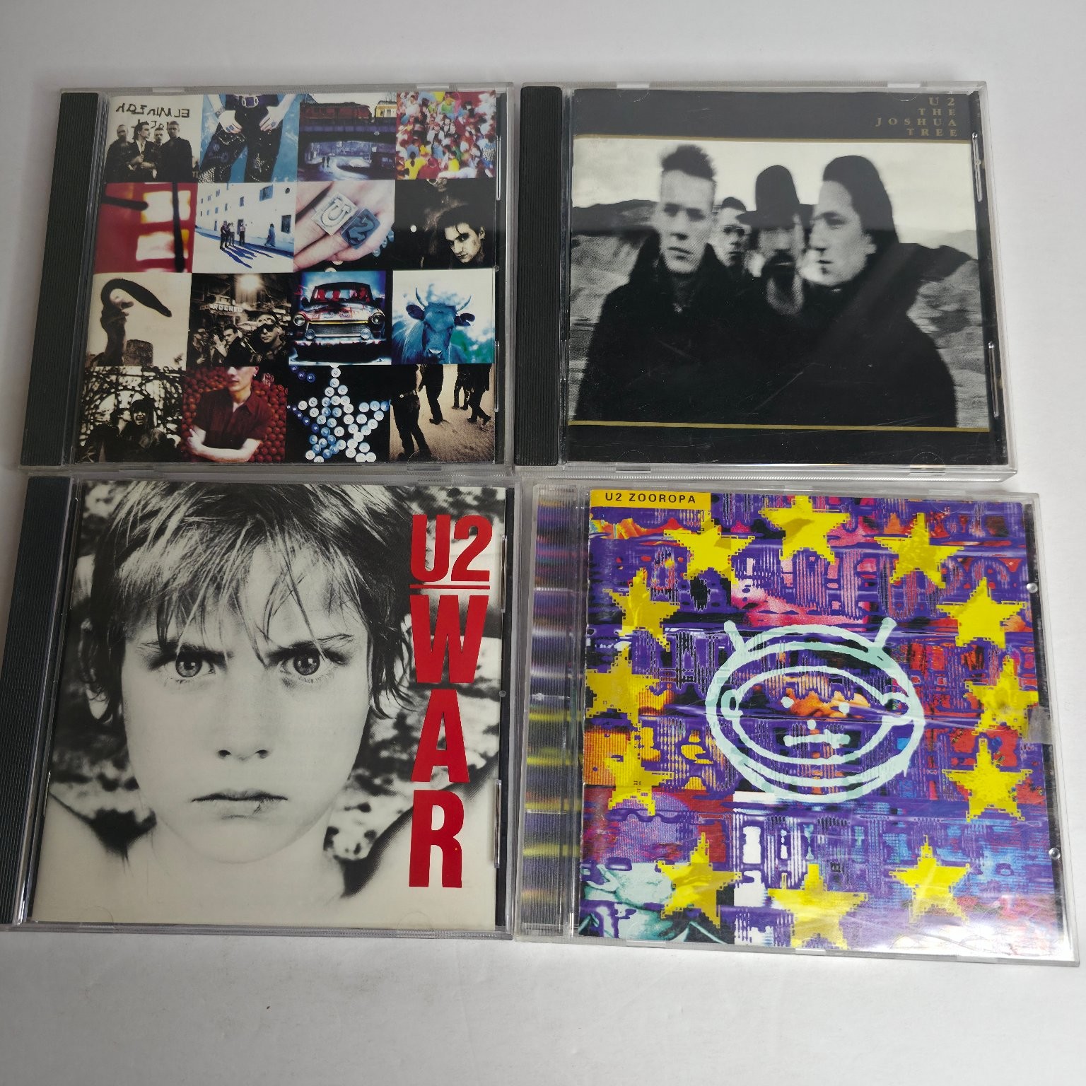 U2 4 CD Lot Joshua Tree Achtung Baby War Zooropa 80s 90s Classic Rock