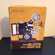 Vintage Style Film Projector Music Box Jewelry Box Retro Movie Reel Decor New picture