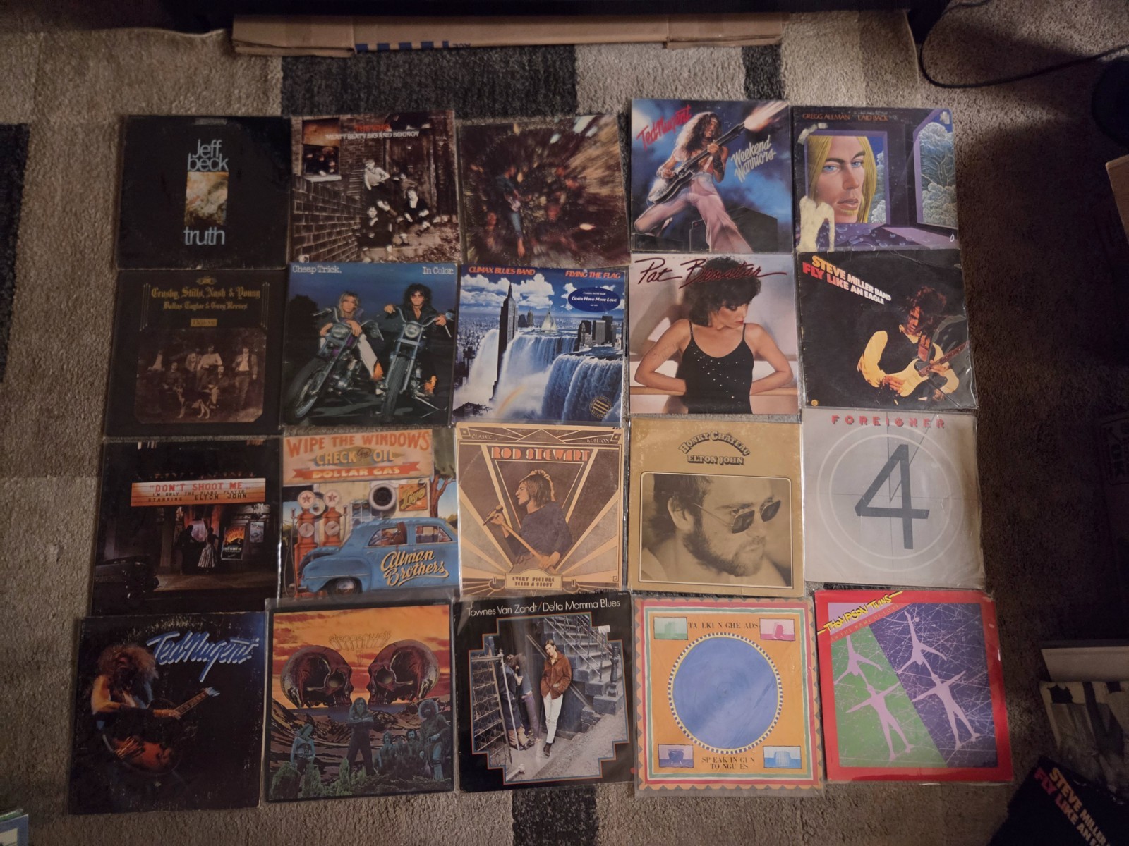 100 Classic Rock Vinyl LP Records Collection Album Lot Idol Santana Styx VG /+