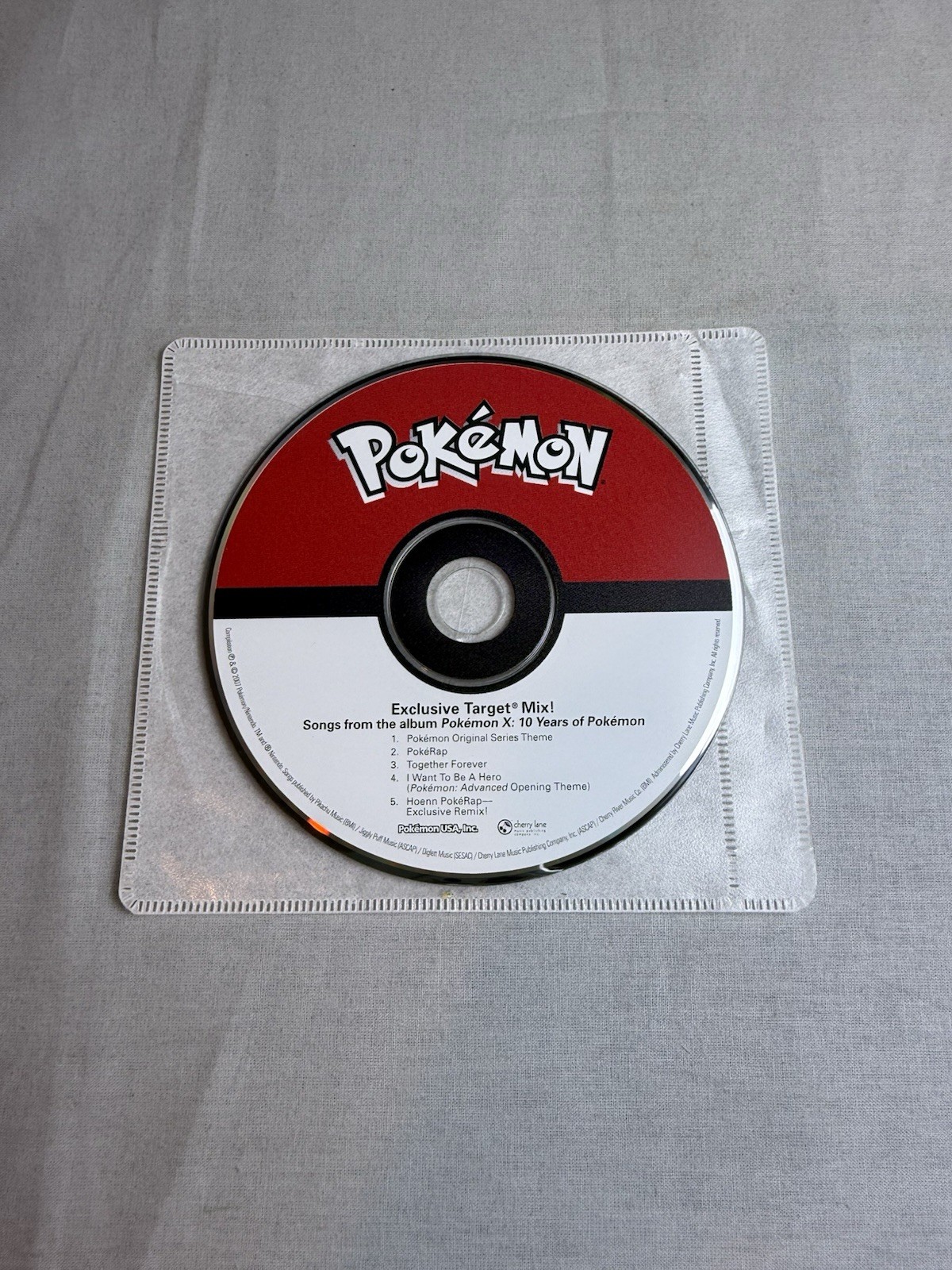 Pokemon X: 10 Years of Pokemon Exclusive Target Exclusive Soundtrack Cd Only