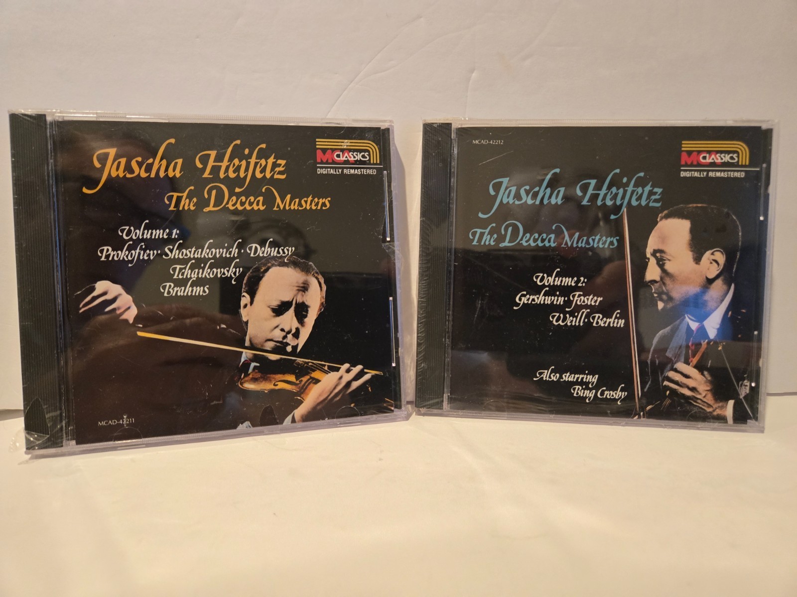 NEW & SEALED- Jascha Heifetz The Decca Masters Volumes 1 and 2 on CDs