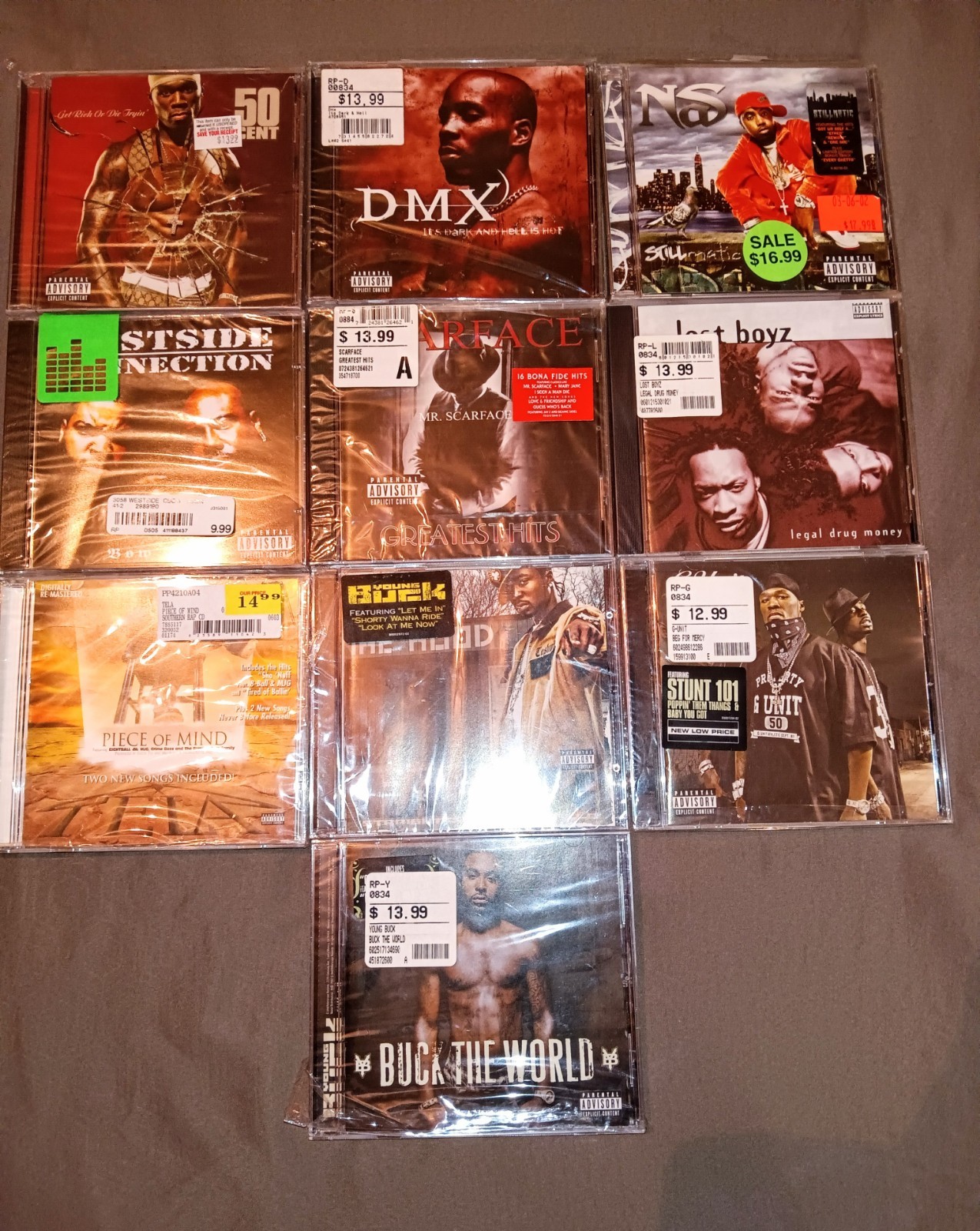 DMX NAS 50 CENT TELA SCARFACE BUCK  Collection Lot( Read Description)