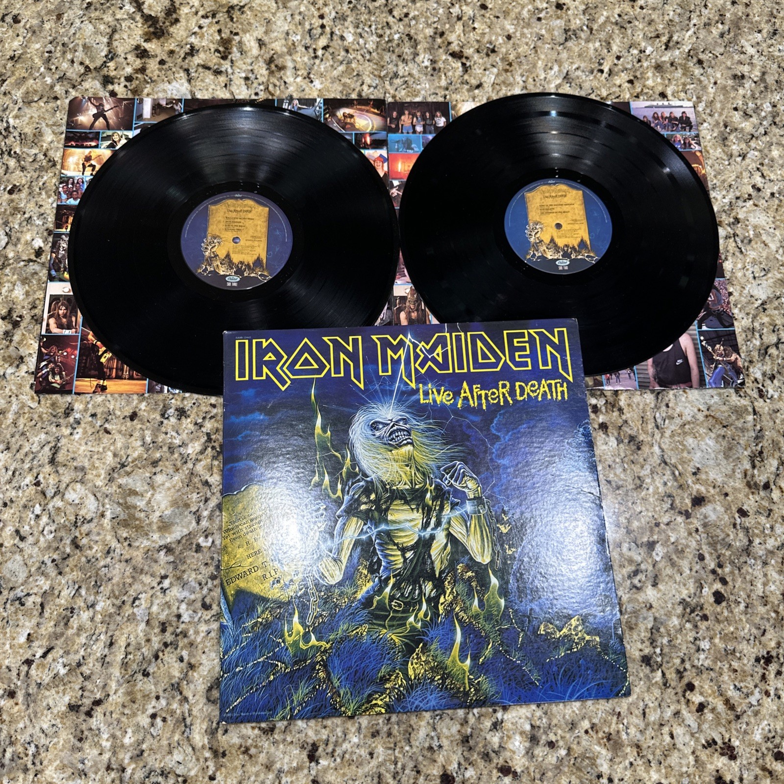 Iron Maiden Live After Death 2 LP 1985 Capitol SABB-12441 Original VG+ Wally