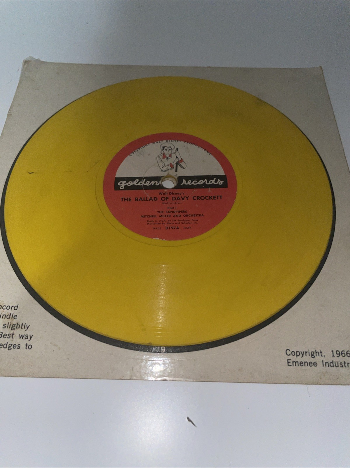 Vintage 1955 Disney The Ballad of Davy Crockett Record