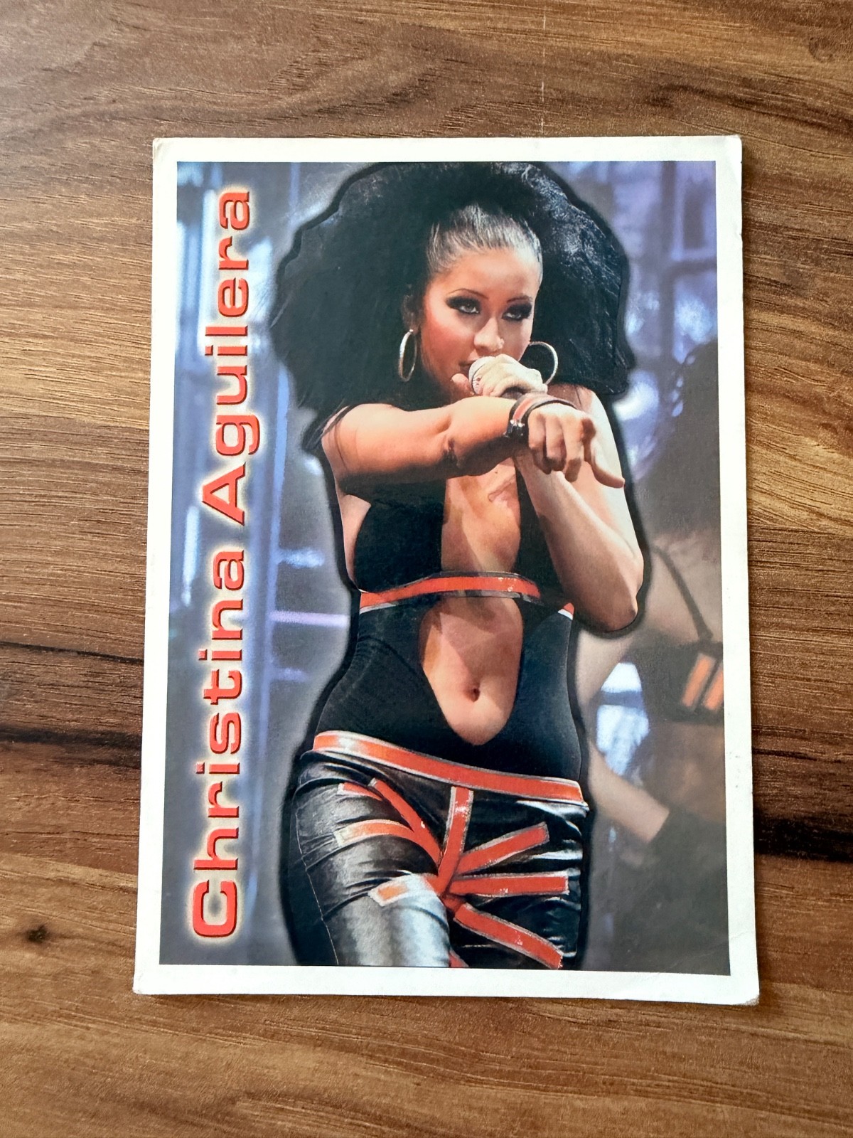 Vintage Turkish Christina Aguilera Postcard Pop Music Collectible Rare Card