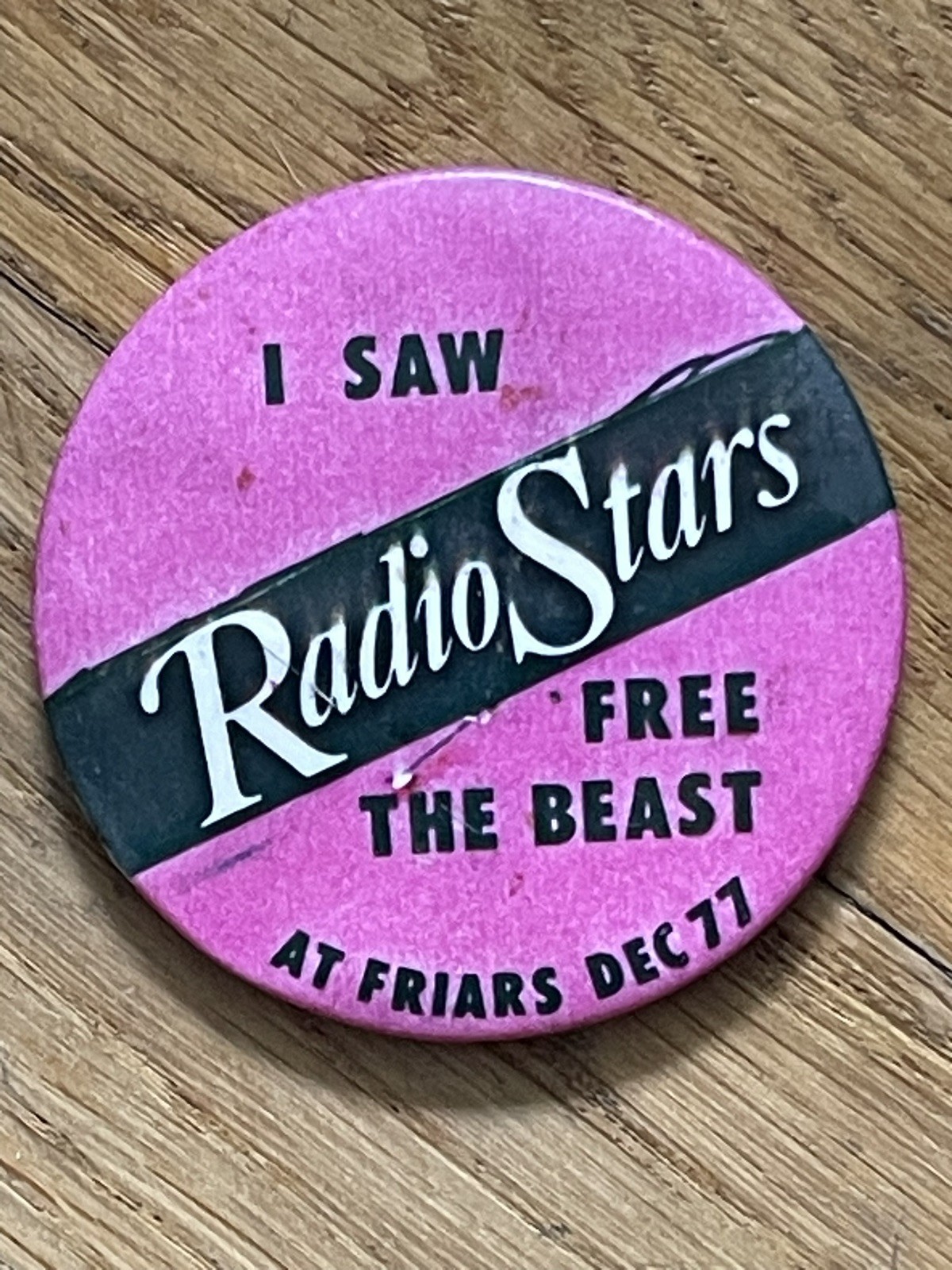 RADIO STARS 1977 Vintage Pin Badge Very Rare PUNK New Wave INDIE Better Badges