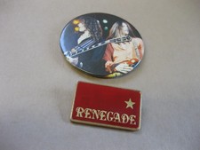 Thin Lizzy ~ 2 True Vintage Badges ~ Renegade & Scott Gorham / Brian Robertson picture