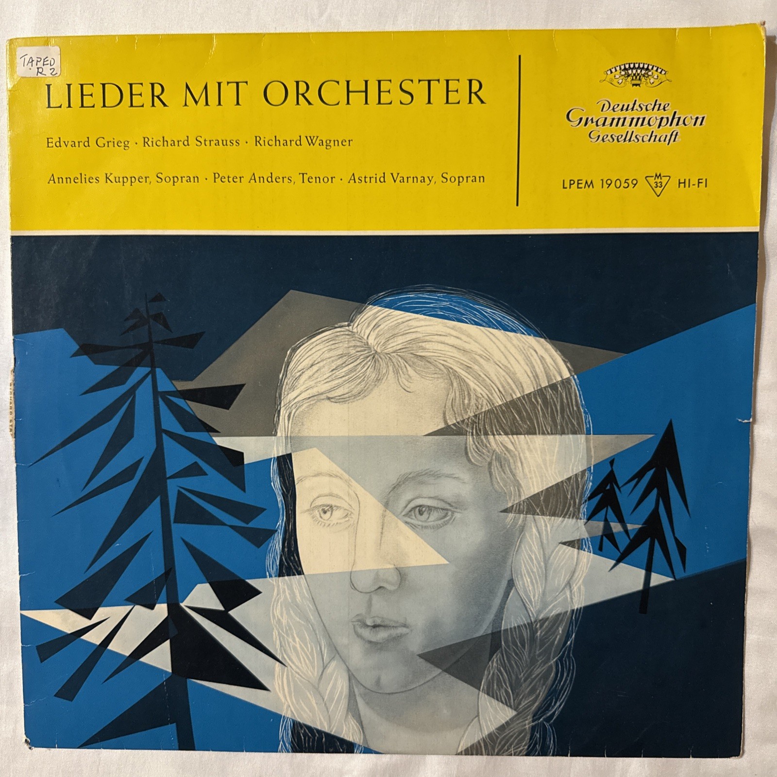 Richard Strauss Lieder MIT Orchestra Edvard Greig Richard Wagner LP Vinyl