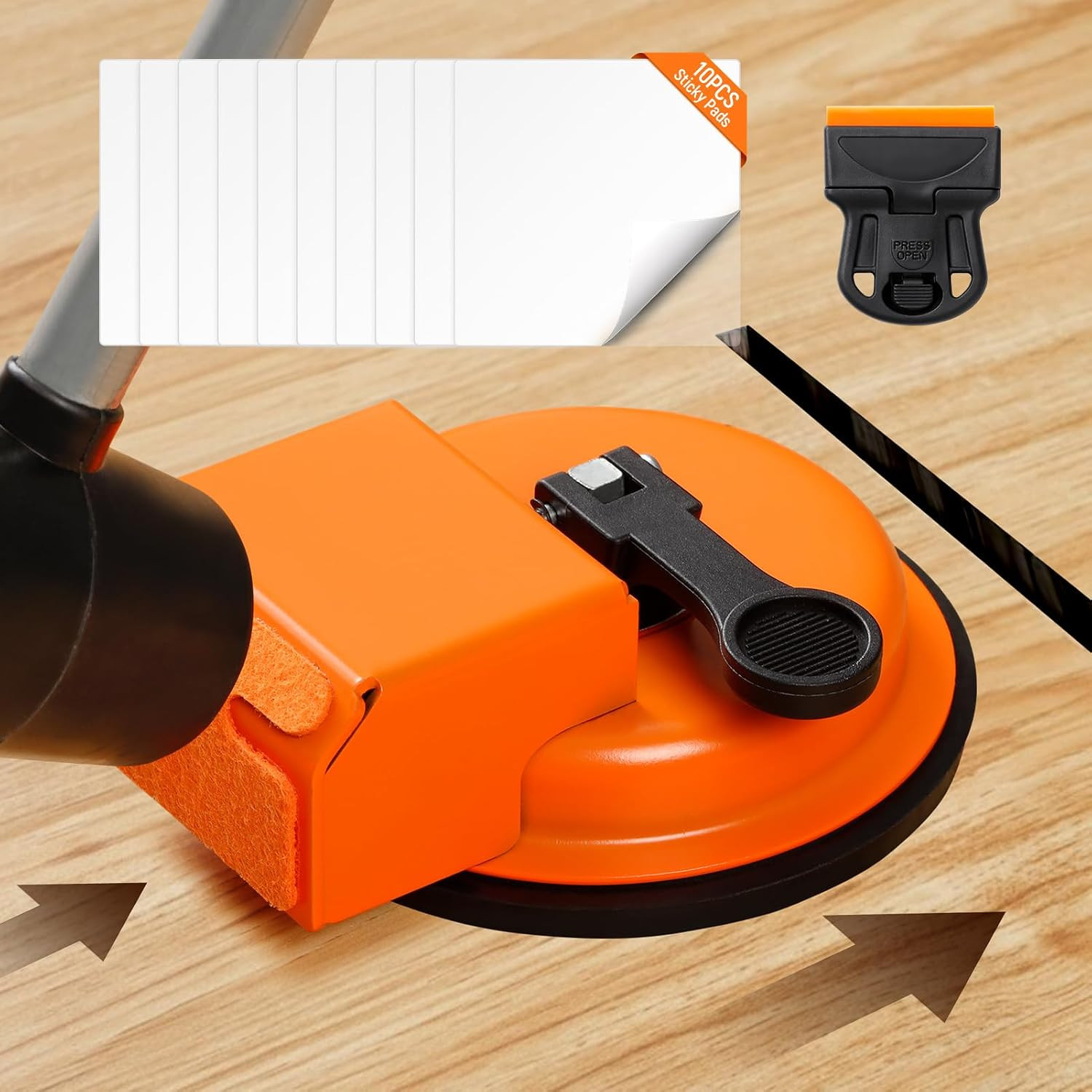 45°&90°Heavy Duty Floor Gap Fixer Tool: with 10 Sticky Pads & 1 Glue Scraper,Enh