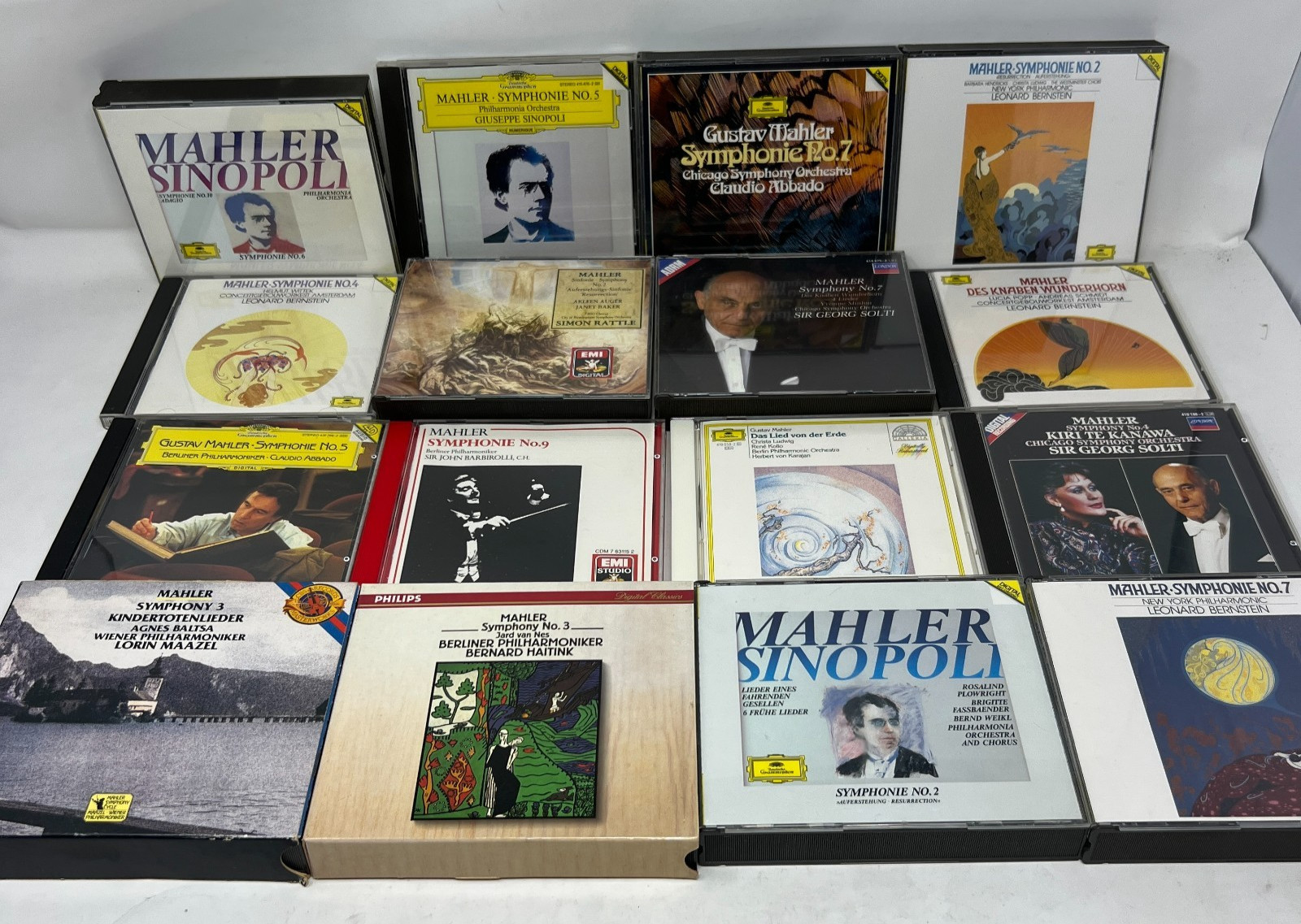 Lot of 16 Gustav Mahler Music CD's Symphonies Classical Music