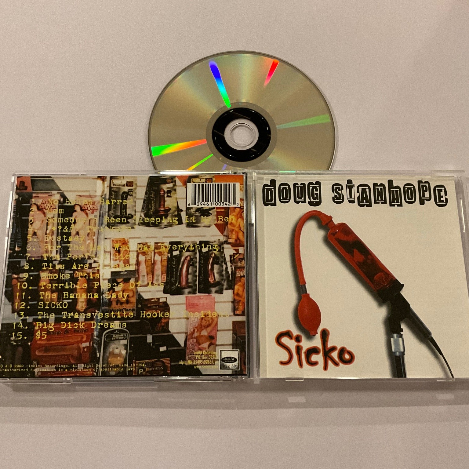 Doug Stanhope - Sicko CD 1999 Comedy -ism Records Stand-Up 15 wrks