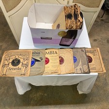 60 record bundle collection of vintage 78 rpm single records picture